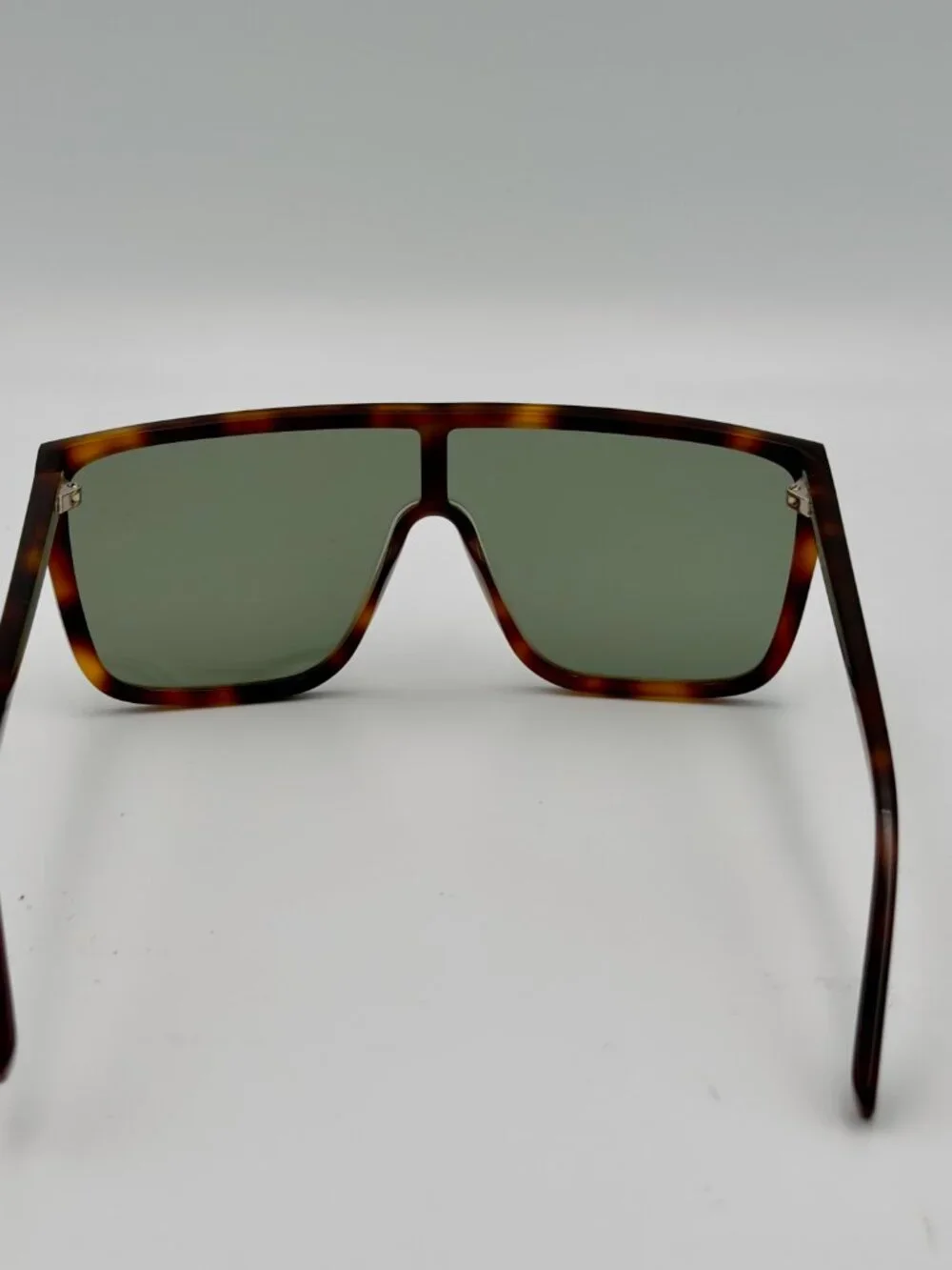 Saint Laurent SL 364 MASK 002 Havana Green Sunglasses Unisex YSL w/ Case